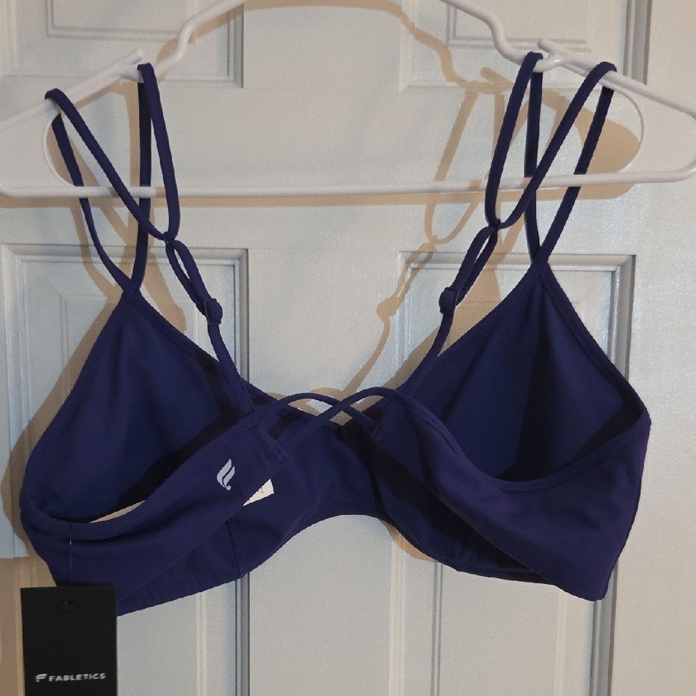 Fabletics PureLuxe Strappy Low Impact Sports Bra - Nightfall - Picture 7 of 8